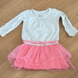 Gray and Pink Tulle Dress 12M